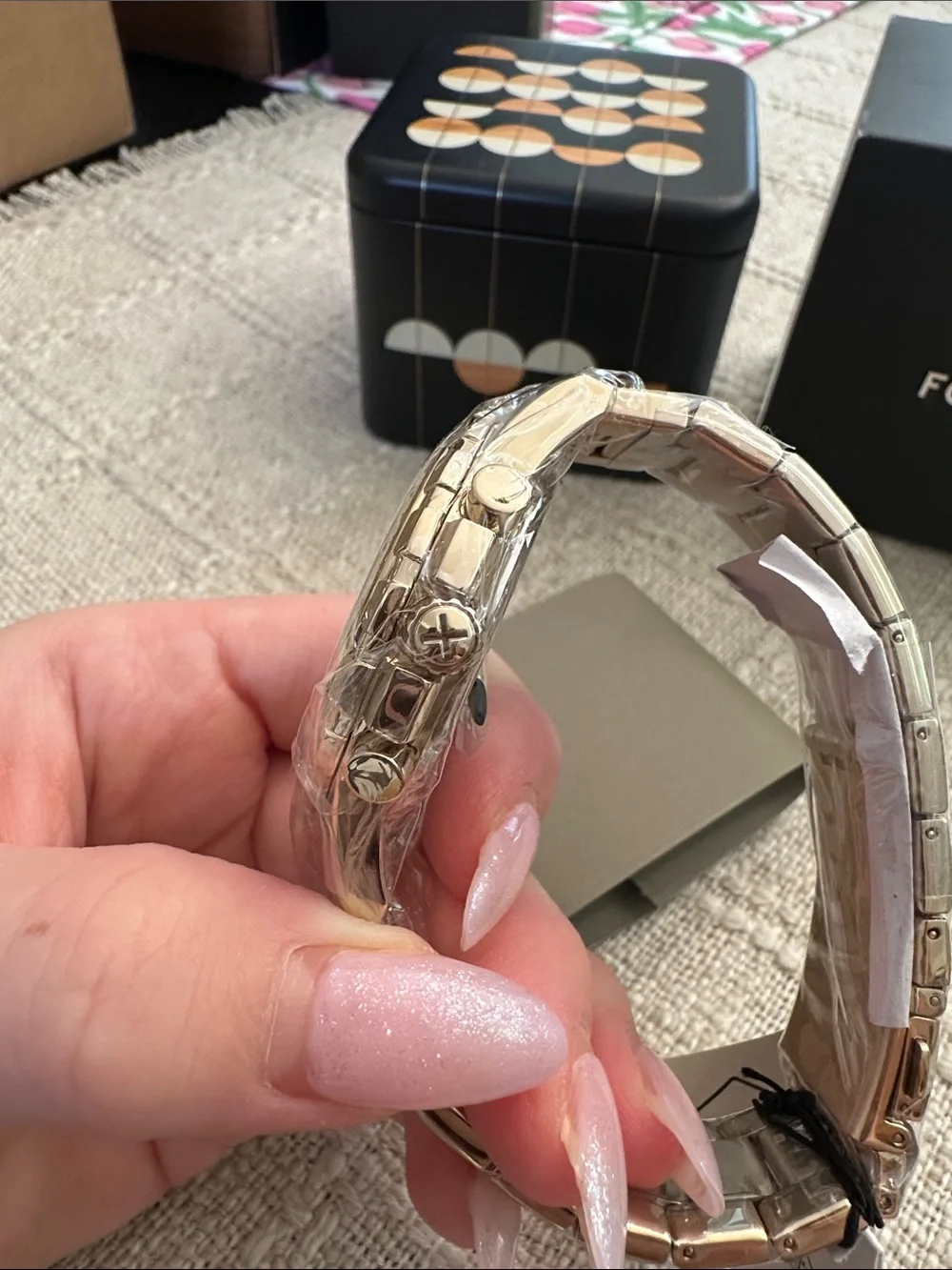 Fossil Gold Tone Chronograph Watch with Dial